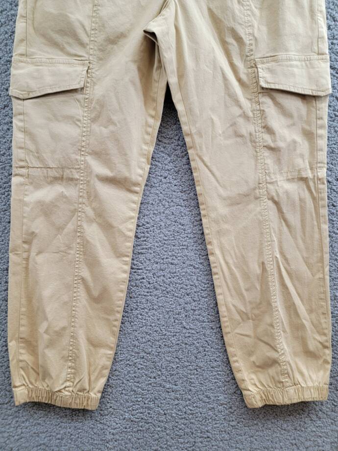 Sanctuary Rebel Cargo Pants Women's 28 True Khaki Tapered Leg Button Zip Closure