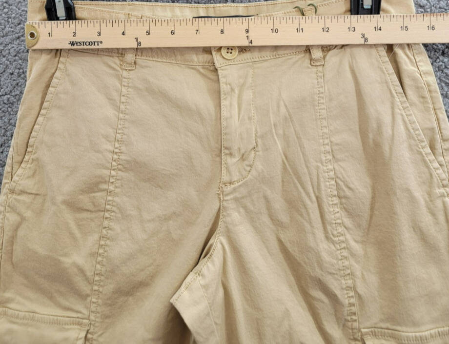 Sanctuary Rebel Cargo Pants Women's 28 True Khaki Tapered Leg Button Zip Closure
