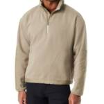 BASS OUTDOOR Regular-Fit Convertible Hood 1/4-Zip Sweatshirt Men's M Overland