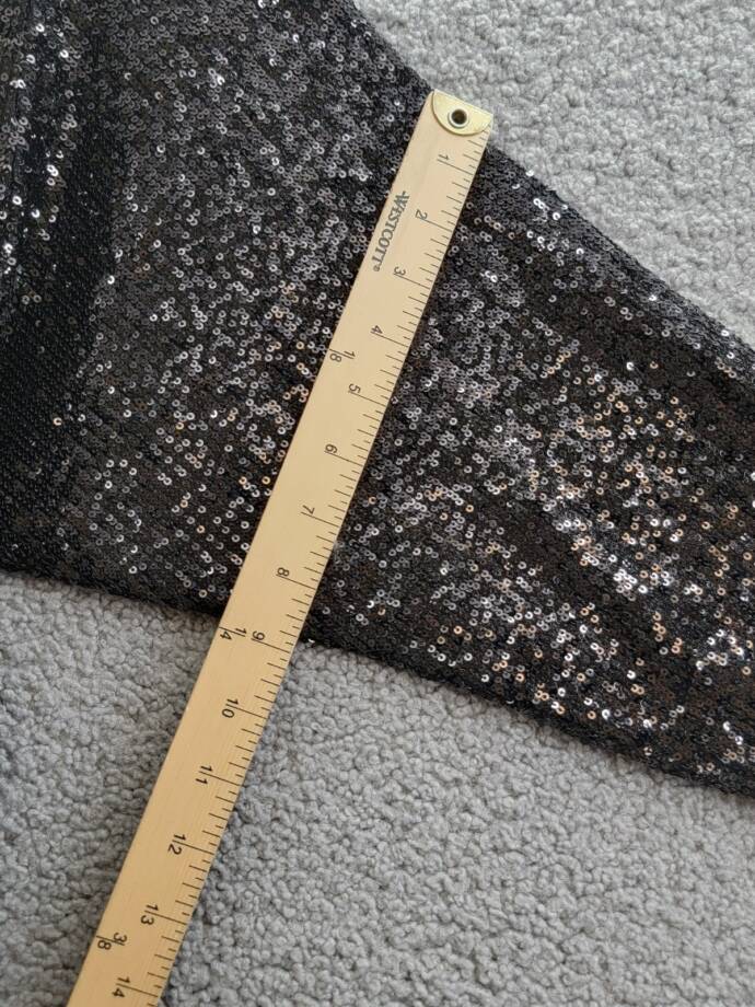 Steve Madden Ginger Sequined Mini Shift Dress Women's 4 Black Boat Neck Pullover
