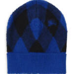 Burberry Argyle Jacquard-Woven Wool Beanie Women's One Size Knight/Black
