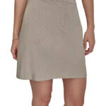 DKNY Zip-Front Slant-Pocket Mini Skirt Women's 14 Light Fatigue/White Hook & Bar