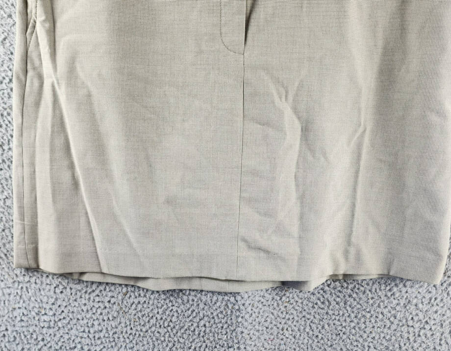 DKNY Zip-Front Slant-Pocket Mini Skirt Women's 14 Light Fatigue/White Hook & Bar