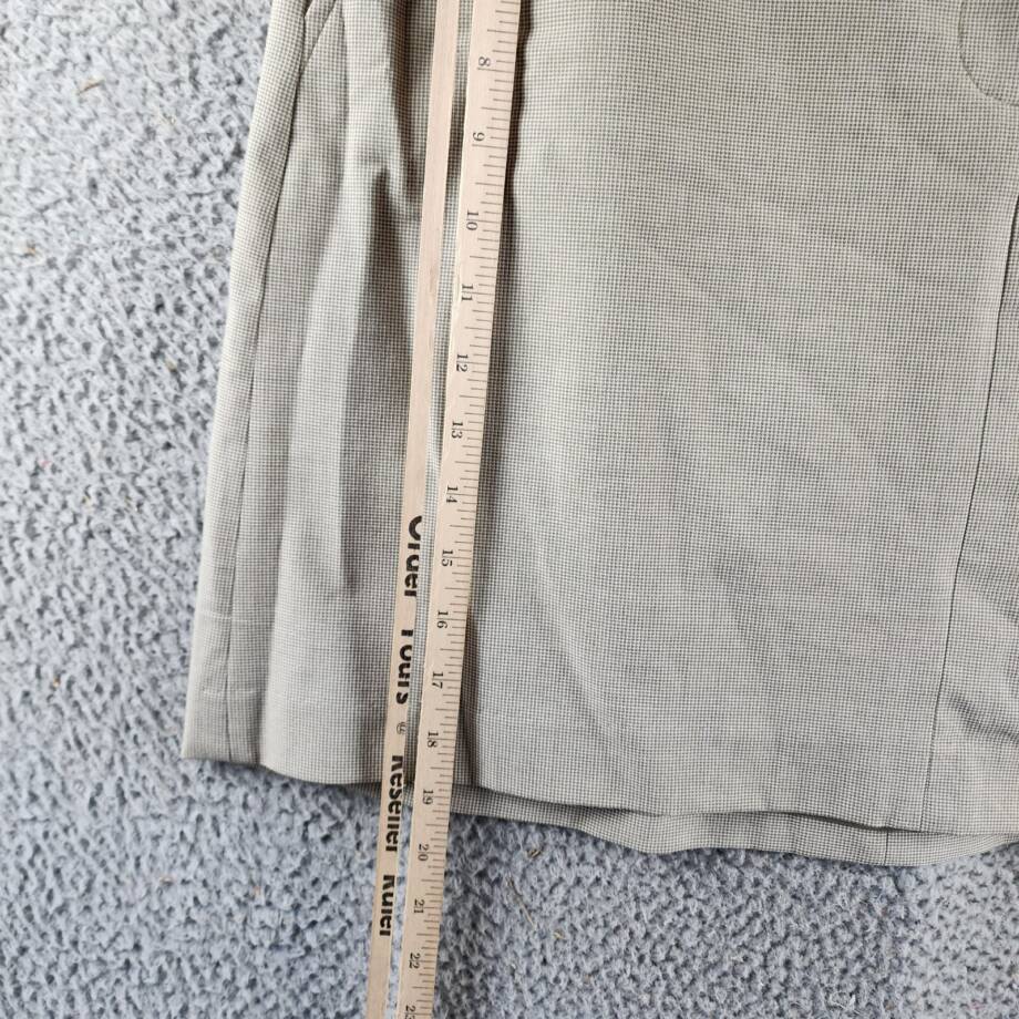 DKNY Zip-Front Slant-Pocket Mini Skirt Women's 14 Light Fatigue/White Hook & Bar