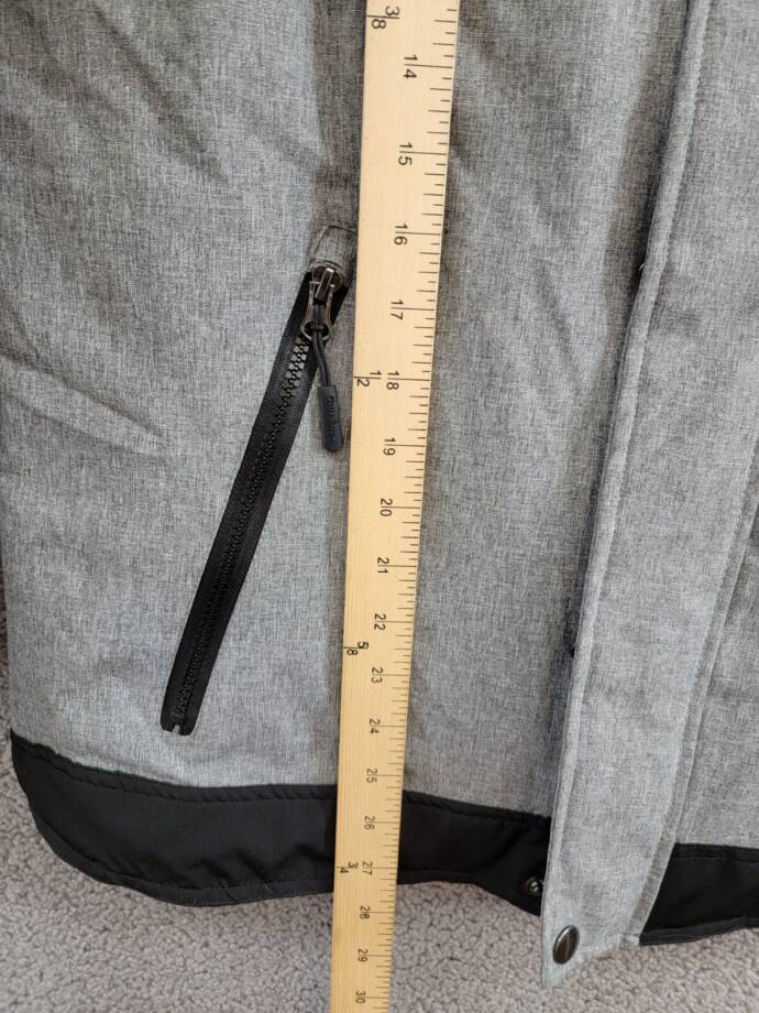 Club Room 3-in-1 Hooded Jacket Men's S Black/Gray Heather Snap Zip Closure L/S