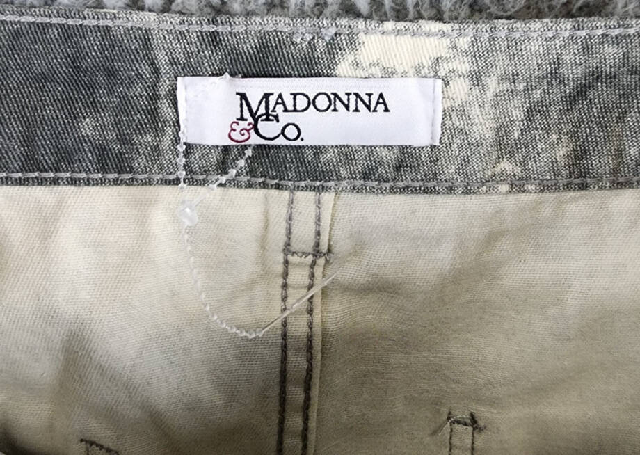 Madonna & Co. Tie Dye Belted Mini Skirt Women's S Gray Multi Pockets Zip/Button
