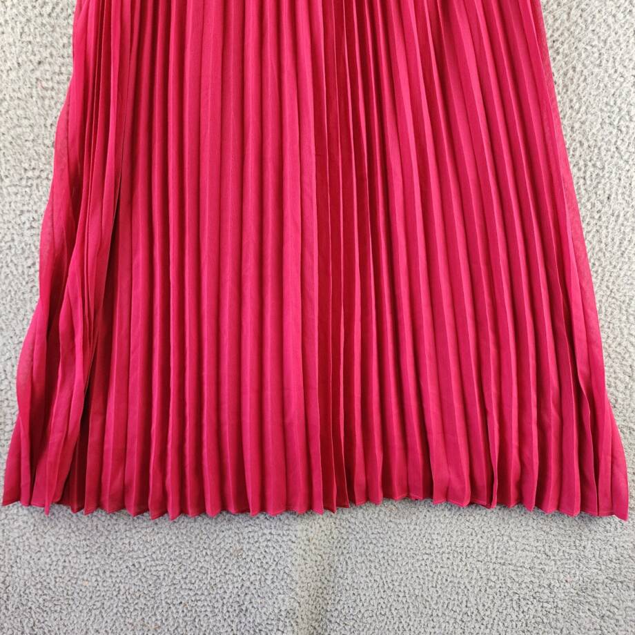 Adrienne Landau Onyx Pleated Skirt Women's XS Vivacious Solid Back Zip Closure