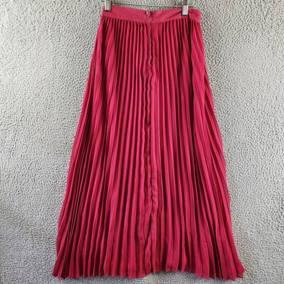 Adrienne Landau Onyx Pleated Skirt Women's XS Vivacious Solid Back Zip Closure