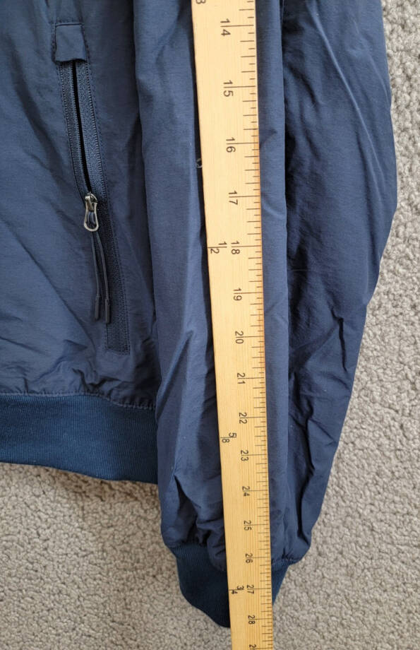 Bass Outdoor Full Zip Bomber Jacket Men's L Dress Blue Stand Collar Long Sleeve