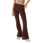 Free People Jayde Cord Flare Jeans Women's 25 Chocolate Truffle Solid High Rise