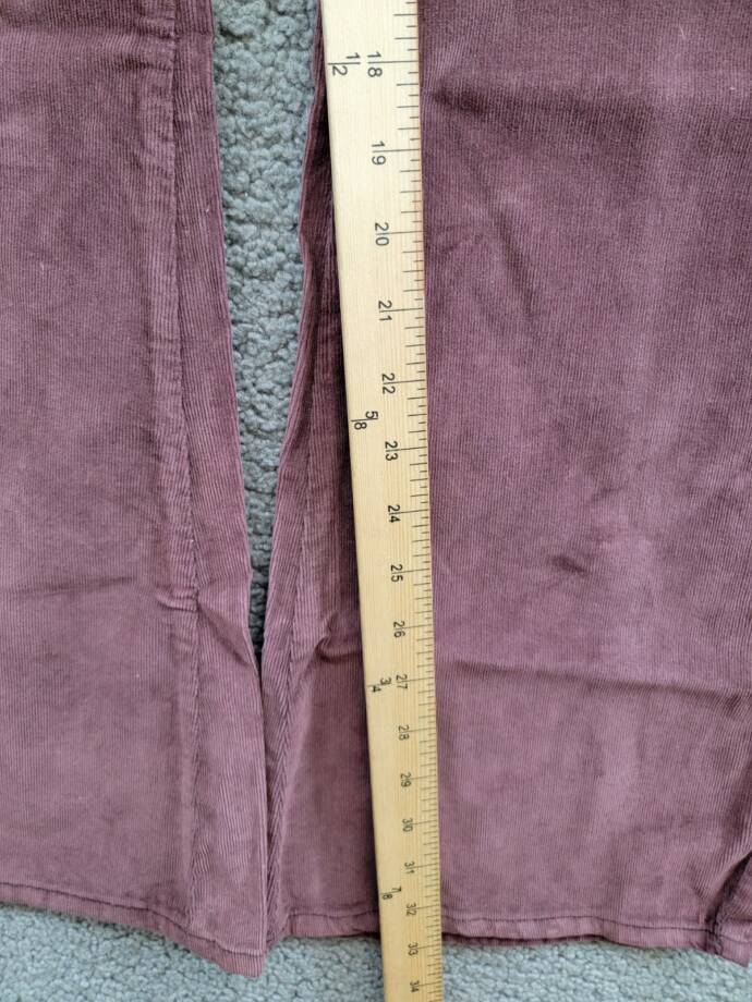 Free People Jayde Cord Flare Jeans Women's 25 Chocolate Truffle Solid High Rise