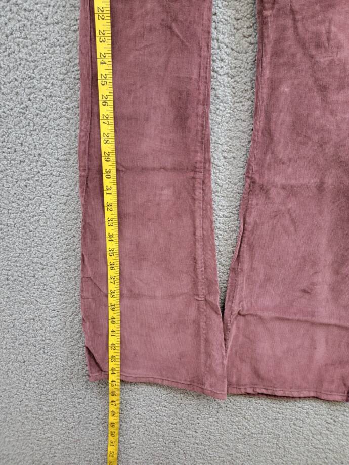 Free People Jayde Cord Flare Jeans Women's 25 Chocolate Truffle Solid High Rise