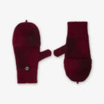 Burberry Wool Check Ribbed Fingerless Gloves Women's S/M Ripple & Plum