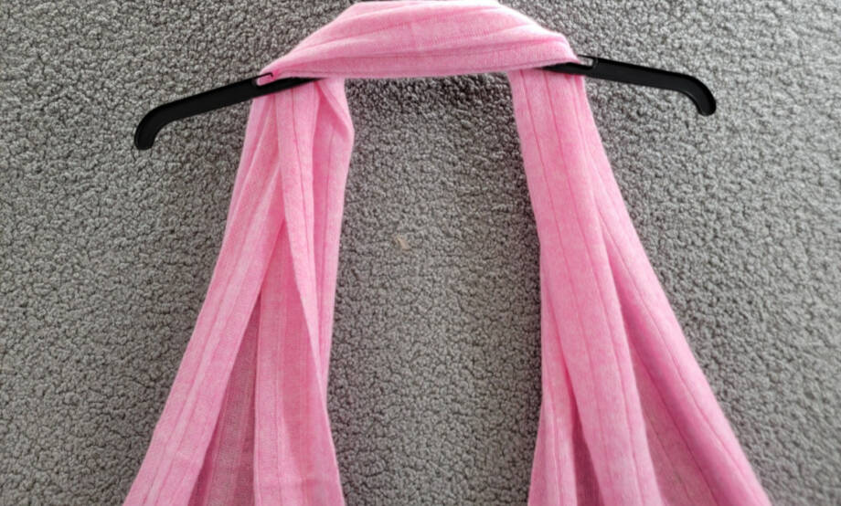Charter Club Ribbed 100% Cashmere Scarf Women's One Size Bubblegum Heather