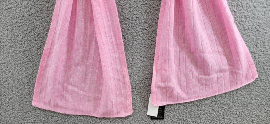 Charter Club Ribbed 100% Cashmere Scarf Women's One Size Bubblegum Heather
