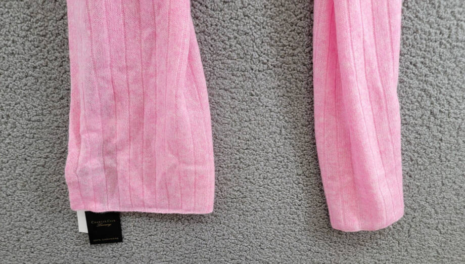 Charter Club Ribbed 100% Cashmere Scarf Women's One Size Bubblegum Heather