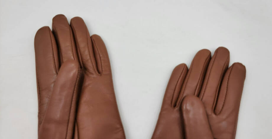 Charter Club Plaid Topstitch Leather Gloves Women's XS Saddle Slip On