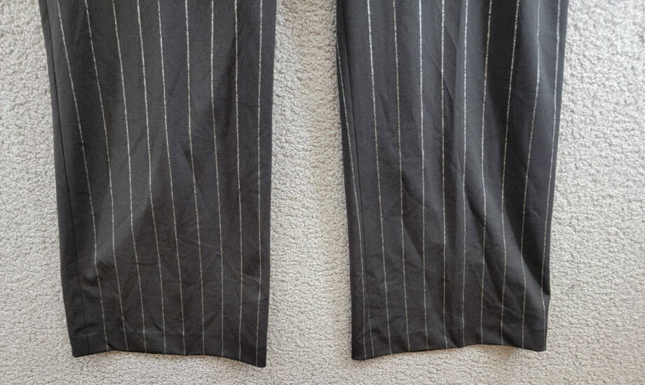 Anne Klein Pinstriped Compression Pull-On Wide-Leg Pants Womens XXL Black/Silver