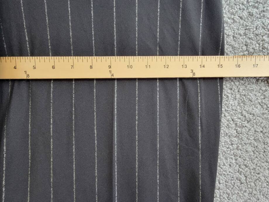Anne Klein Pinstriped Compression Pull-On Wide-Leg Pants Womens XXL Black/Silver