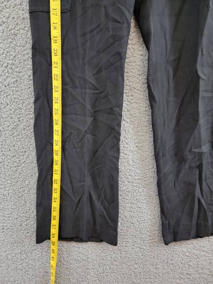 DKNY Petite Mid-Rise Straight-Leg Cargo Pants Women's 2P Black Zip Hook & Bar