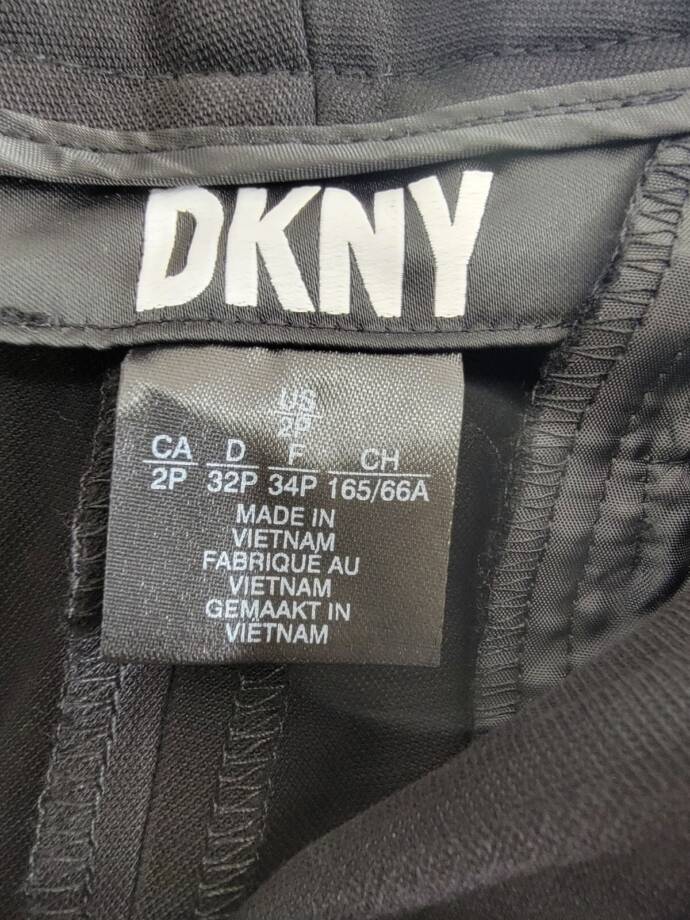 DKNY Petite Mid-Rise Straight-Leg Cargo Pants Women's 2P Black Zip Hook & Bar