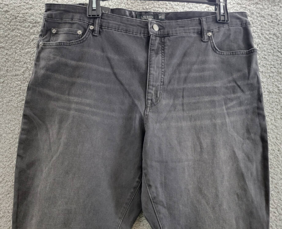 Lauren Ralph Lauren Plus-Size Skinny Ankle Jeans Women's 22W Empire Black Wash~