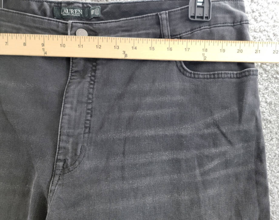 Lauren Ralph Lauren Plus-Size Skinny Ankle Jeans Women's 22W Empire Black Wash~
