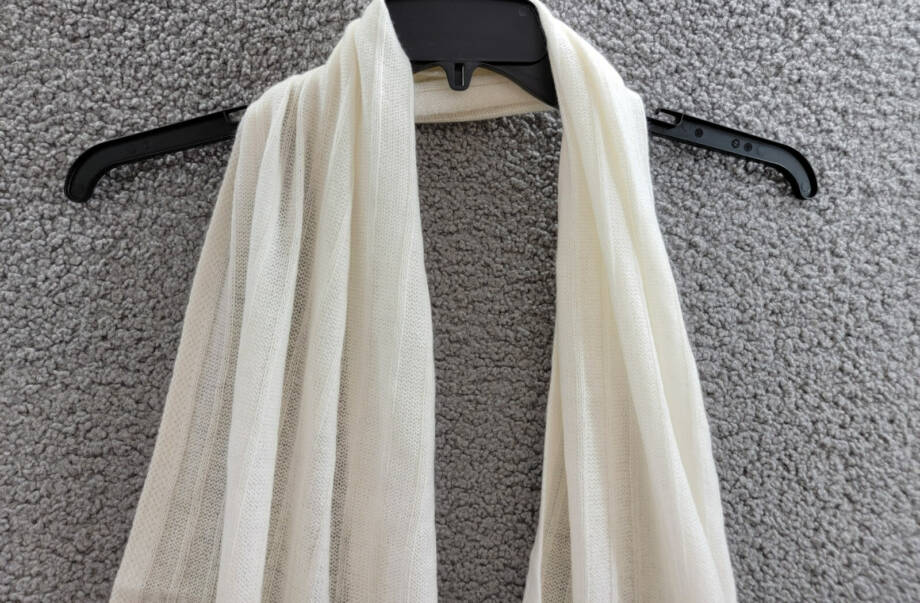 Charter Club Ribbed 100% Cashmere Scarf Women's One Size Vanilla Ice