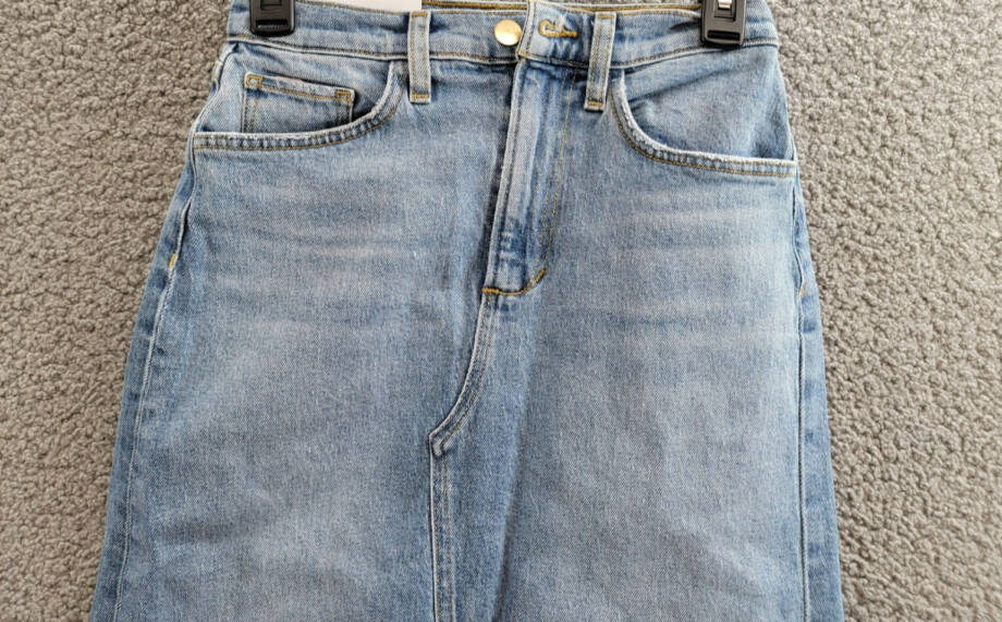 Joe's Jeans The Joplin Denim Skirt Women's 24 Bad Habit Faded Button Zip Closure