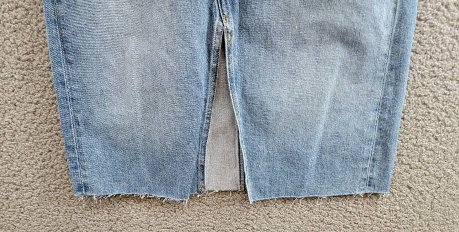 Joe's Jeans The Joplin Denim Skirt Women's 24 Bad Habit Faded Button Zip Closure