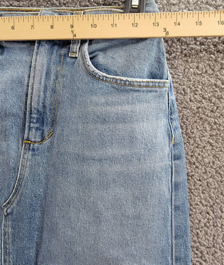 Joe's Jeans The Joplin Denim Skirt Women's 24 Bad Habit Faded Button Zip Closure