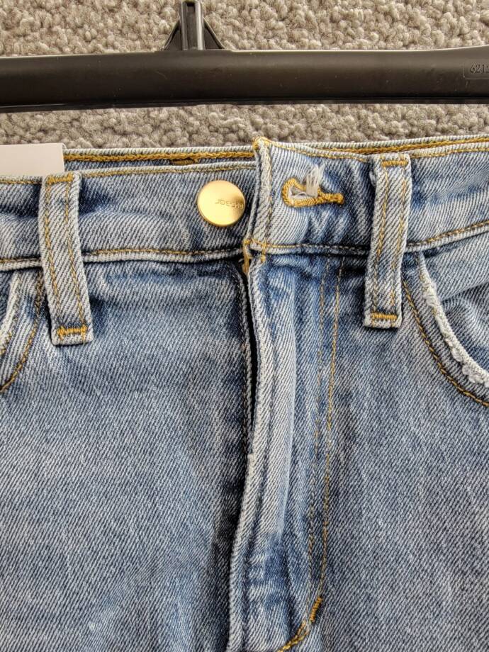Joe's Jeans The Joplin Denim Skirt Women's 24 Bad Habit Faded Button Zip Closure