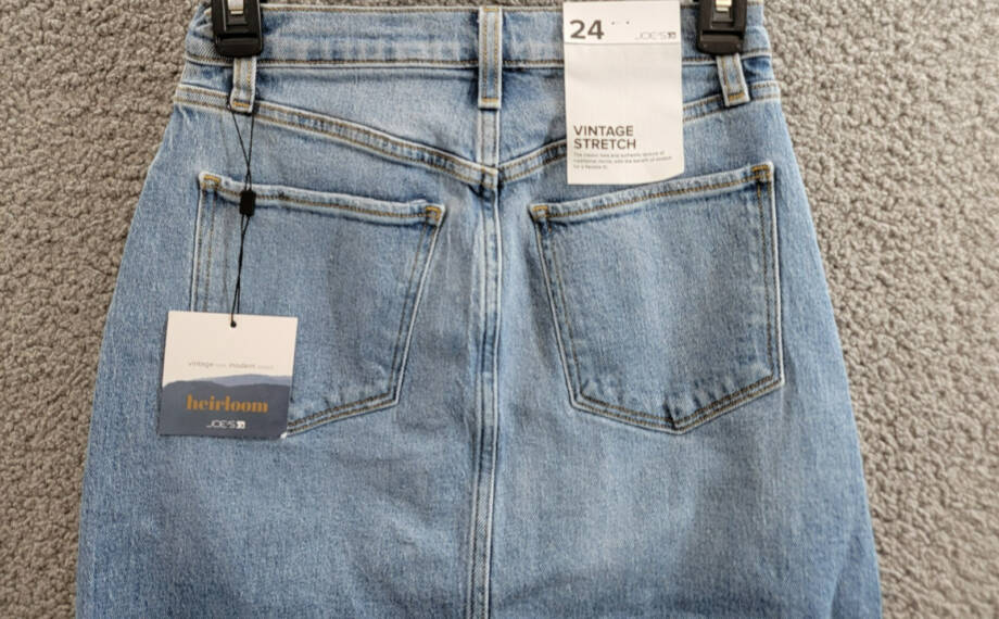 Joe's Jeans The Joplin Denim Skirt Women's 24 Bad Habit Faded Button Zip Closure