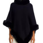 Adrienne Landau The Penny Poncho Women's One Size Jet Black Pullover