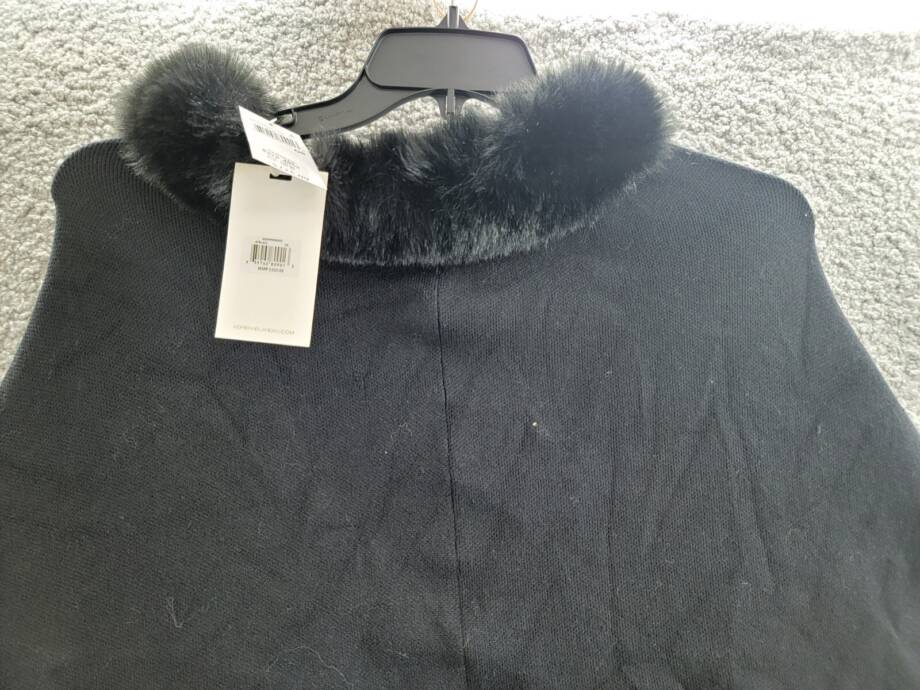 Adrienne Landau The Penny Poncho Women's One Size Jet Black Pullover
