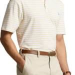 Polo Ralph Lauren Classic-Fit Performance Polo Shirt Men's S White/Yellow Stripe