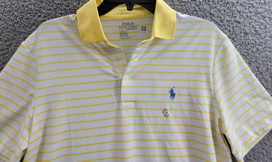 Polo Ralph Lauren Classic-Fit Performance Polo Shirt Men's S White/Yellow Stripe