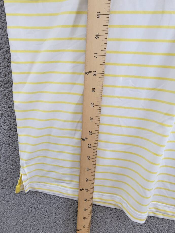 Polo Ralph Lauren Classic-Fit Performance Polo Shirt Men's S White/Yellow Stripe