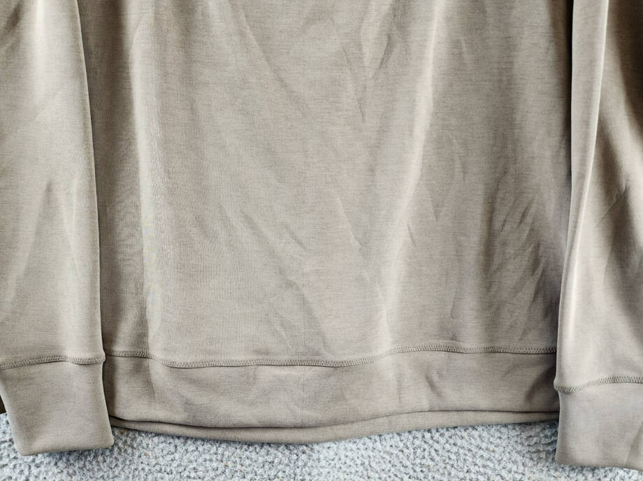 Sweaty Betty Knit Sweatshirt Women's 10 Sand Wash Crew Neck Long Sleeve Pullover