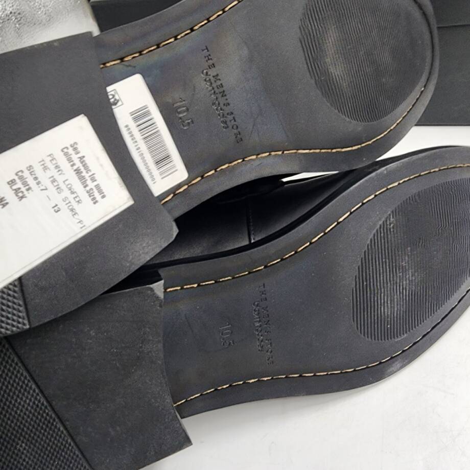 The Men's Store at Bloomingdale's Leather Dress Penny Loafers Men's 10.5 Black