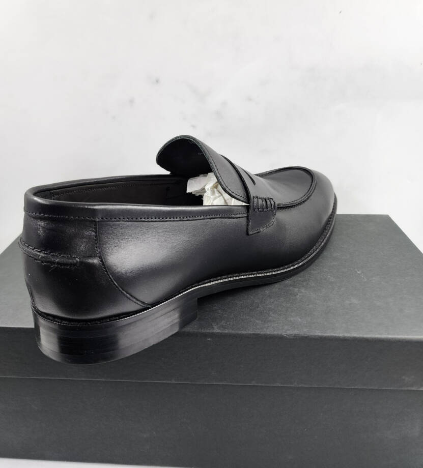 The Men's Store at Bloomingdale's Leather Dress Penny Loafers Men's 10.5 Black
