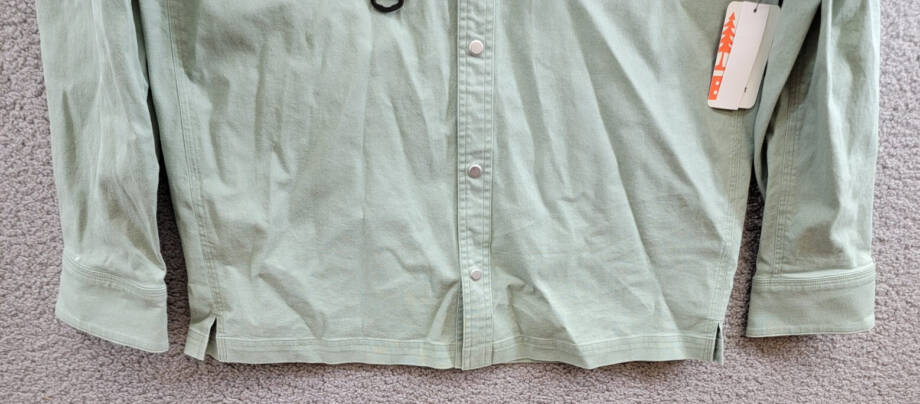 BASS OUTDOOR Relaxed Fit Worker Shirt Jacket Men's S Lily Pad Point Collar L/S