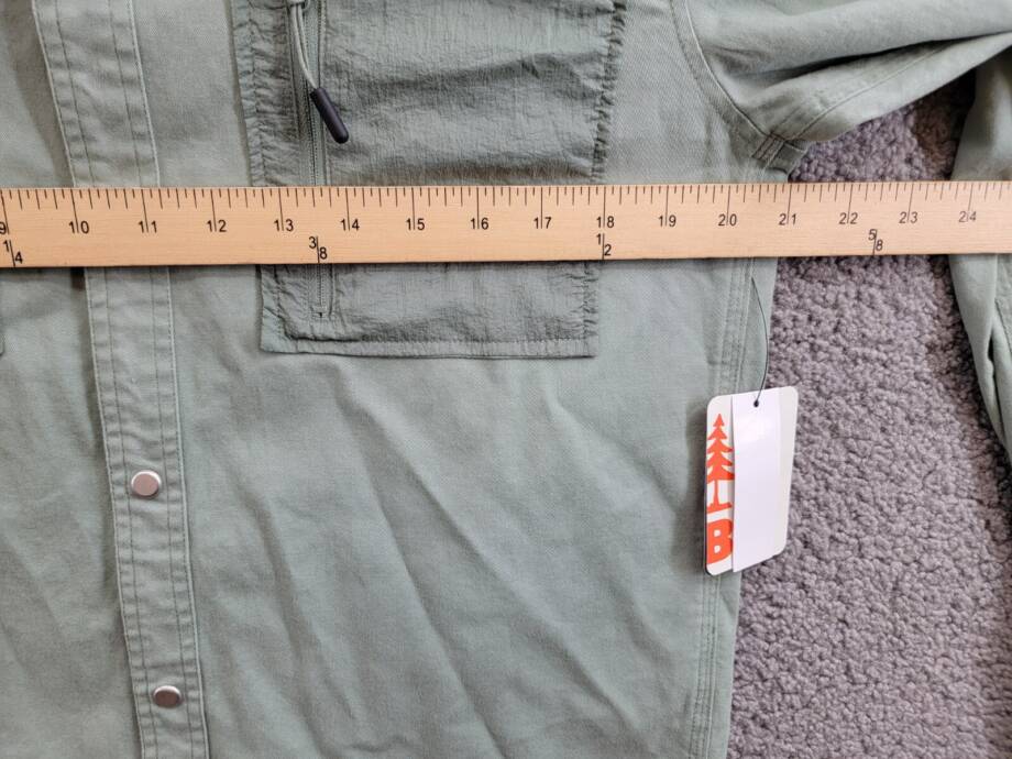BASS OUTDOOR Relaxed Fit Worker Shirt Jacket Men's S Lily Pad Point Collar L/S