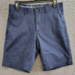 Michael Kors Chino Shorts Men's 29 Midnight Zip Fly & Button Closure Belt Loops