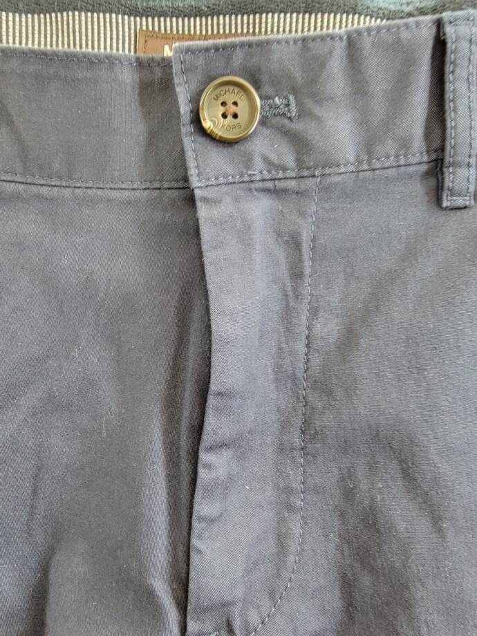 Michael Kors Chino Shorts Men's 29 Midnight Zip Fly & Button Closure Belt Loops
