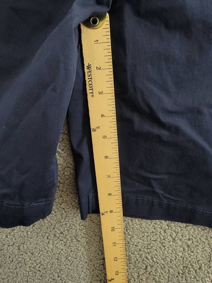 Michael Kors Chino Shorts Men's 29 Midnight Zip Fly & Button Closure Belt Loops