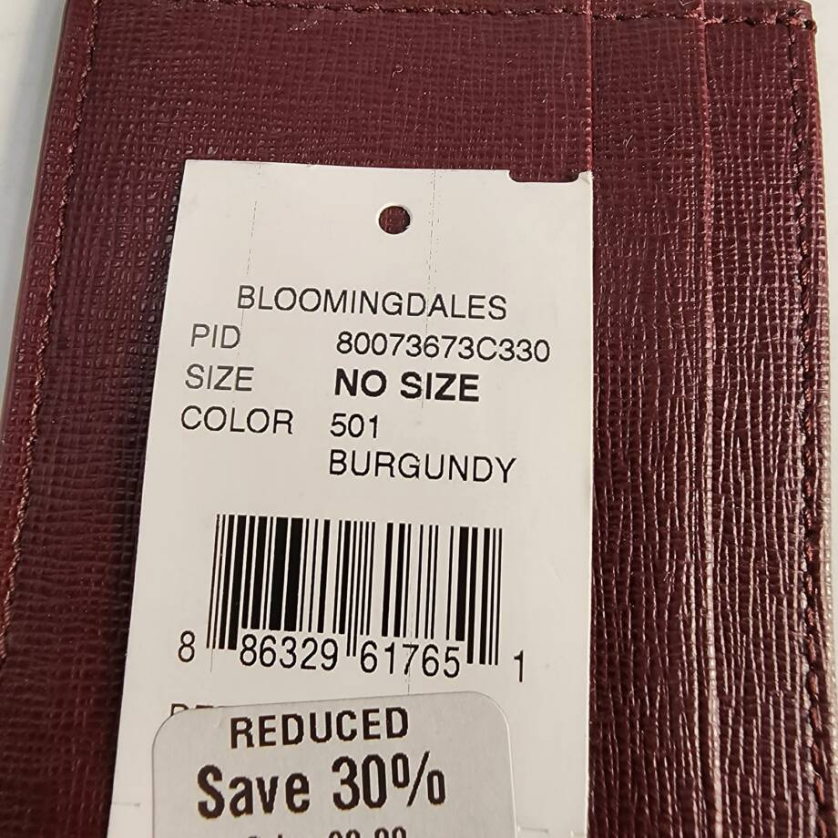 The Men's Store at Bloomingdale's RFID Saffiano Card Case One Size Burgundy