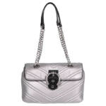 Circus by Sam Edelman Carmen Nylon Shoulder Bag Women's Silver Magsnap Closure