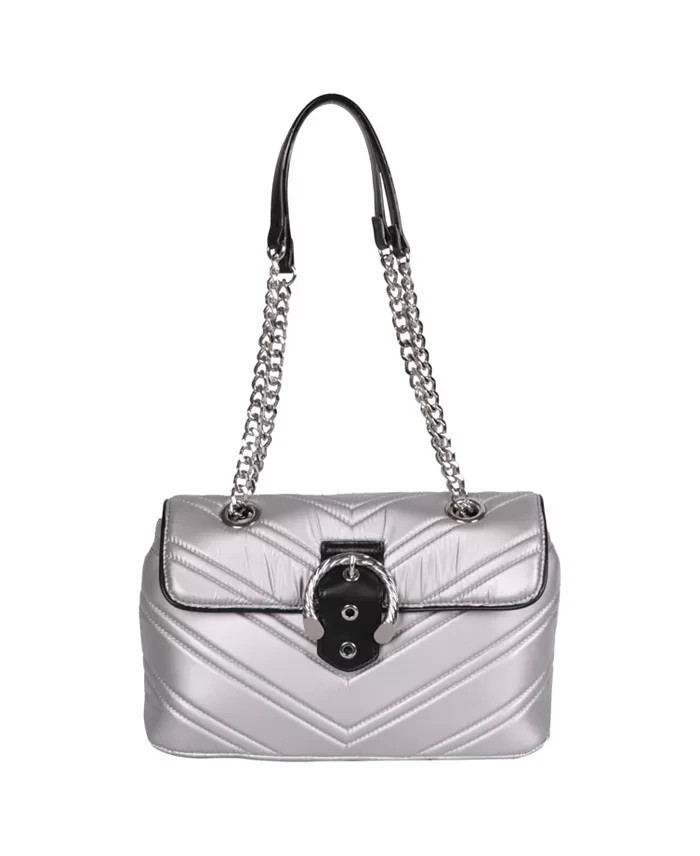 Circus by Sam Edelman Carmen Nylon Shoulder Bag Women's Silver Magsnap Closure