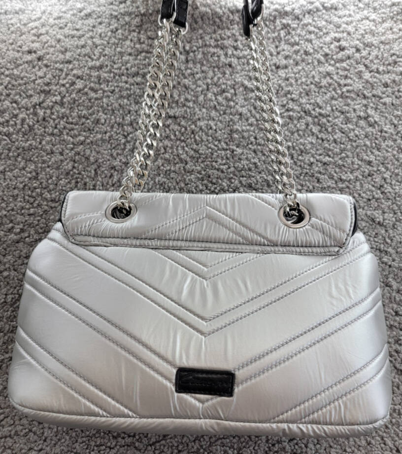 Circus by Sam Edelman Carmen Nylon Shoulder Bag Women's Silver Magsnap Closure